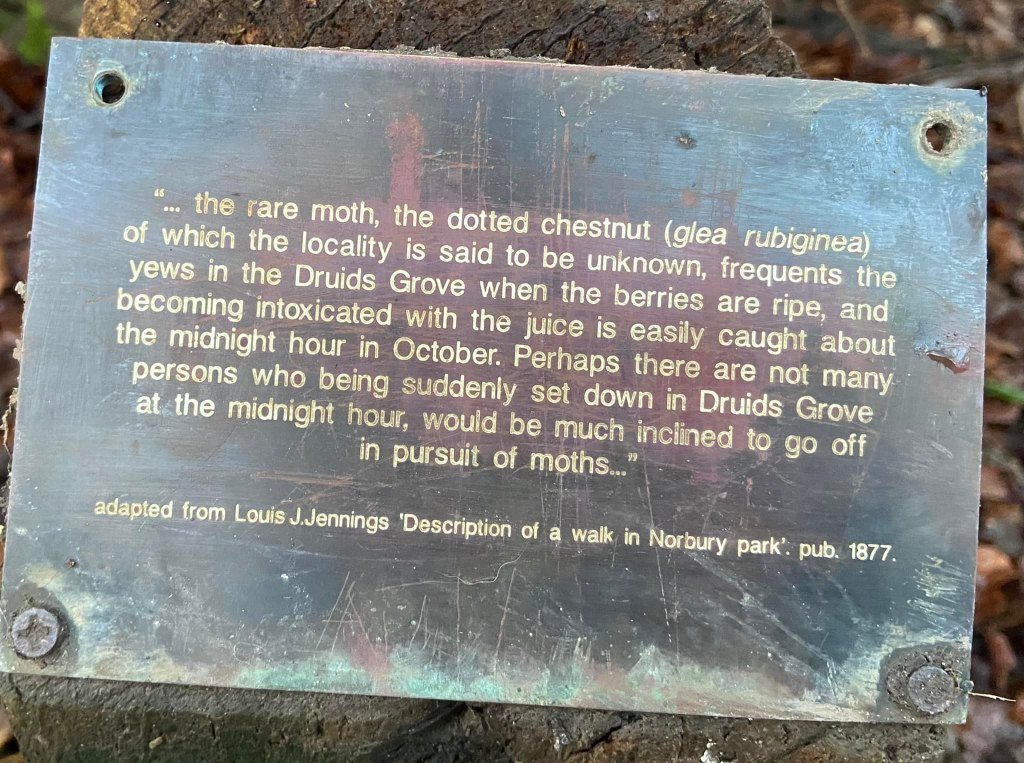 Sign with a description of Norbury Park