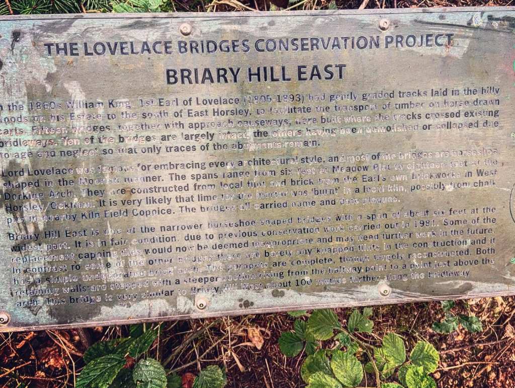 Plaque about Briary Hill East