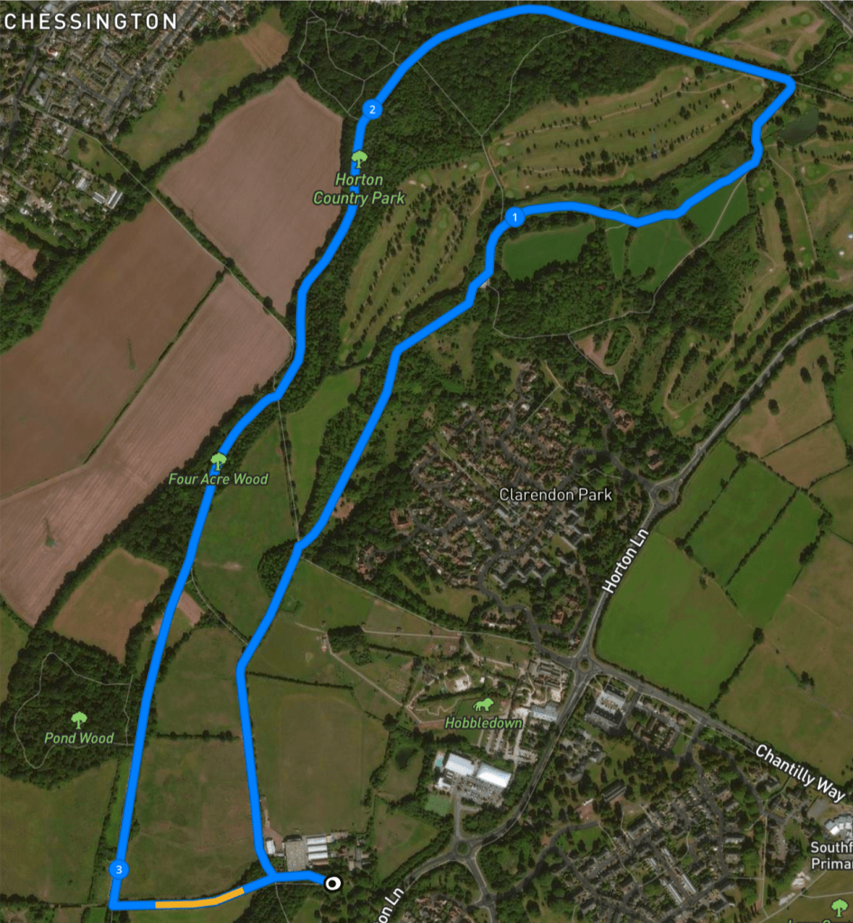 Route overview - no detours