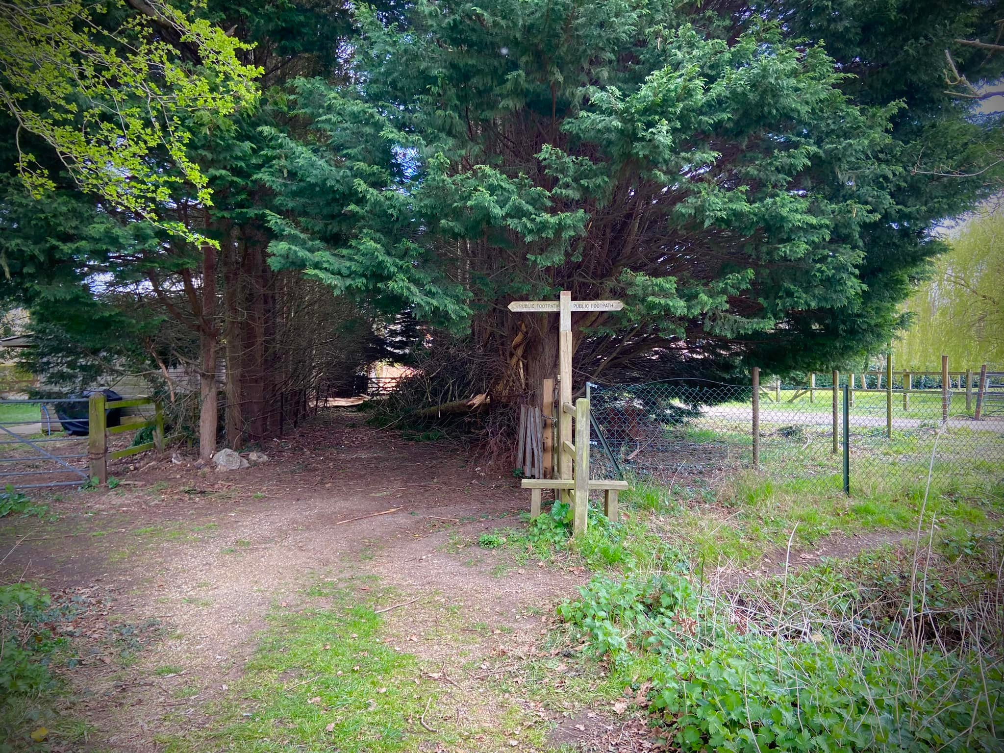 Right in front of the stile