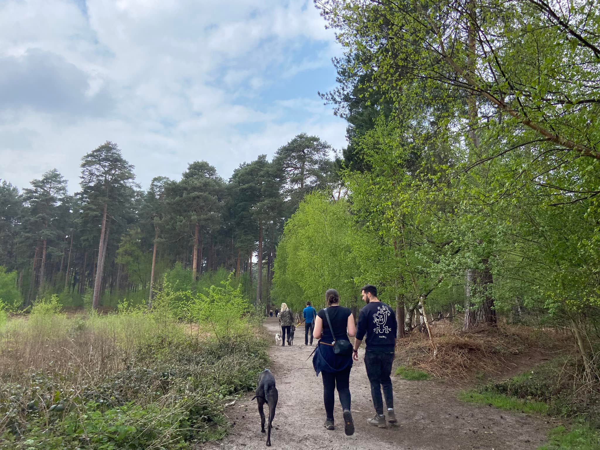 The car park is straight ahead